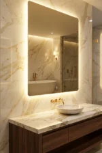 ⁦Nira Rectangular Mirror With LED⁩ - الصورة ⁦3⁩