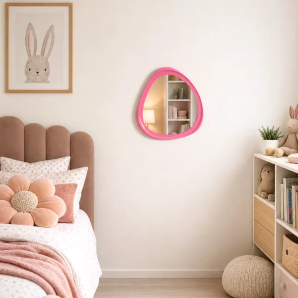 Nira Raspberry Pink Framed Mirror