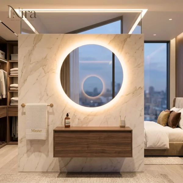 Nira Circular Mirror With LED