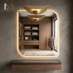 ⁦Nira Vertical Rectangular Mirror LED with Frame⁩ - الصورة ⁦3⁩