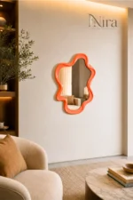 ⁦Nira Highlight Orange Frame – Flat Mirror⁩ - الصورة ⁦2⁩
