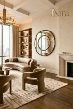 ⁦Nira Antique-style mirror combined with clear Mirror⁩ - الصورة ⁦4⁩