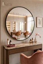 Nira Framed Circular mirrors with LED