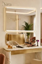 Nira Rectangular mirror with a frame LED