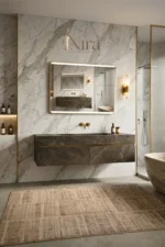 ⁦Nira Rectangular mirror with a frame LED⁩ - الصورة ⁦2⁩