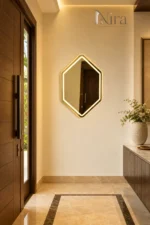 ⁦Nira Hexagonal mirror with a frame LED⁩ - الصورة ⁦3⁩