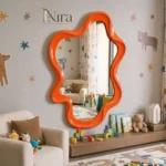 ⁦Nira Highlight Orange Frame – Flat Mirror⁩ - الصورة ⁦3⁩