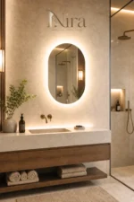 ⁦Nira oval Mirror With LED⁩ - الصورة ⁦2⁩