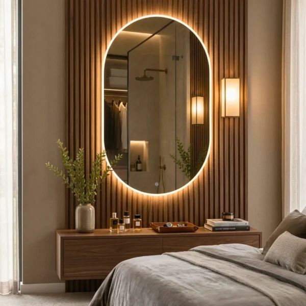 Nira oval Mirror With LED