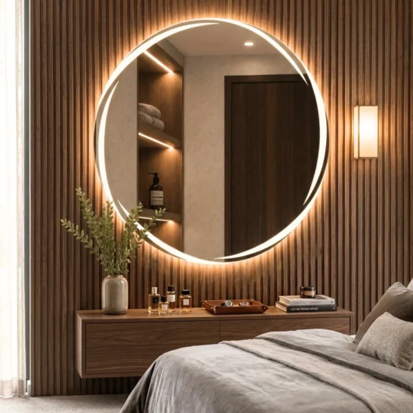 Nira Circular Mirror With LED