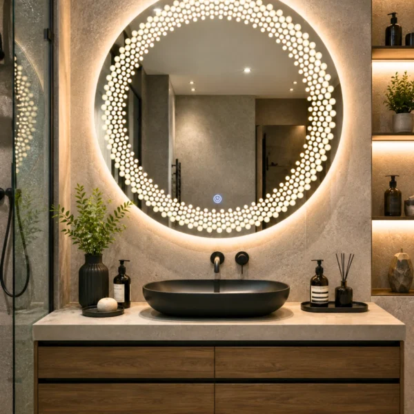 Nira Round mirror With LED