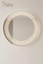 ⁦Nira Round mirror With LED⁩ - الصورة ⁦2⁩