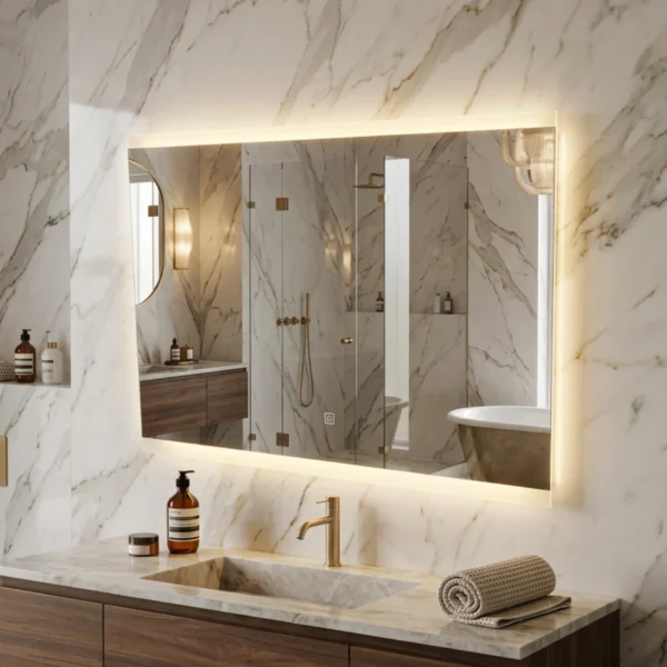 Nira Rectangular Mirror With LED