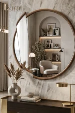 ⁦Nira Highlight Black Walnut Frame – Flat Mirror⁩ - الصورة ⁦3⁩