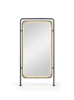 ⁦Nira Premium Black Matt Stainless Steel LED Mirror⁩ - الصورة ⁦5⁩
